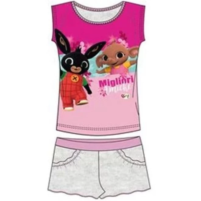 Bing Konijn Bing Konijn Shortama / Zomerset - Roze/Grijs 3 Bing Konijn Bing Konijn Shortama / Zomerset - Roze/Grijs