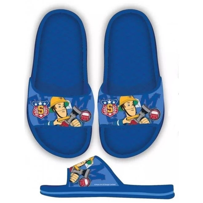 Brandweerman Sam Brandweerman Sam Badslippers - Licht Blauw 3 Brandweerman Sam Brandweerman Sam Badslippers - Licht Blauw