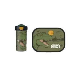 Dinosaurus Dino Lunchset: Broodtrommel Met Schoolbeker - Mepal