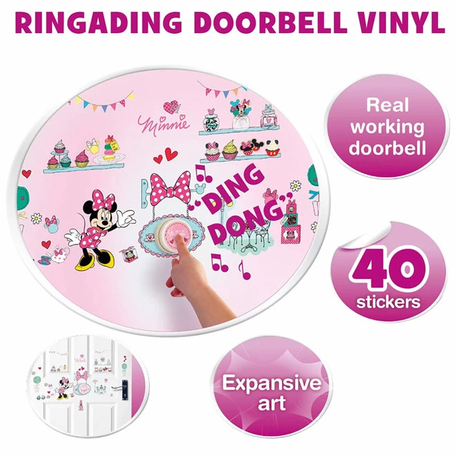 Minnie Mouse Minnie Mouse Deurbel Met 40 Muurstickers - WorldsApart 4 Minnie Mouse Minnie Mouse Deurbel Met 40 Muurstickers - WorldsApart - Afbeelding 2