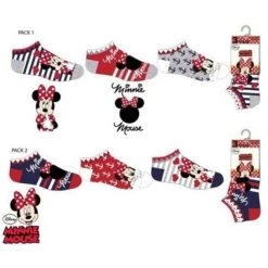 Minnie Mouse Minnie Mouse Sneakersokken - 3 Paar