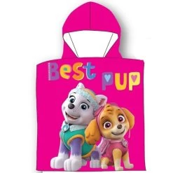 Paw Patrol Paw Patrol Badponcho Roze - Sneldrogend