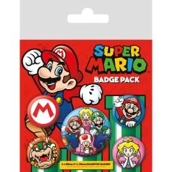 Super Mario Super Mario Buttons / Badges - 5 Stuks